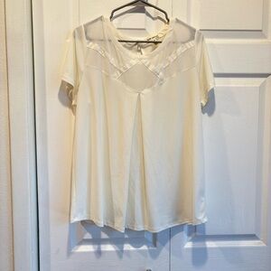 Cream Faith and Joy Blouse - Size Large